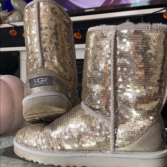 ✨Silver Sequin Uggs✨ - Picture 3 of 3